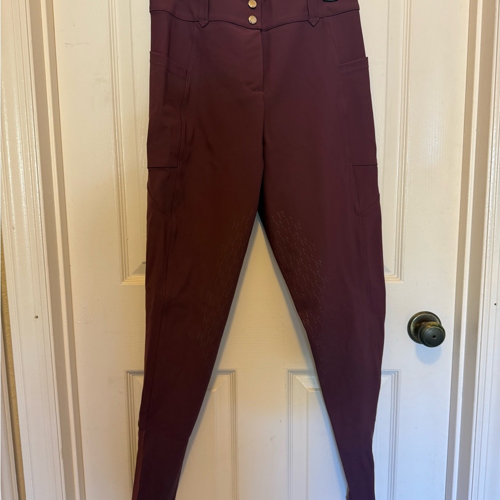 Free Ride Equestrian Merlot - Knee Patch - Size 32